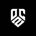 OCZ abstract monogram shield logo design on white background. Royalty Free Stock Photo