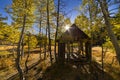 Old cabin in woods, Truckee, California Royalty Free Stock Photo