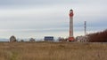 Old and new lightthouse on the Baltic sea coast of PAkri Peninsula , PAldiski, Estonia Royalty Free Stock Photo