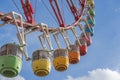 Odaiba colorful tall Palette Town Ferris wheel named Daikanransha visible from the central urban area of Tokyo. Passengers can see Royalty Free Stock Photo