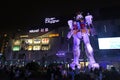 Odaiba Diver City Tokyo Plaza shopping mall and real-size Gundam robot in Tokyo, Japan Royalty Free Stock Photo