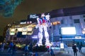 ODAIBA, JAPAN - NOVEMBER 16, 2016: statue of gundum in front of