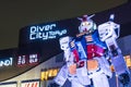 ODAIBA, JAPAN - NOVEMBER 16, 2016: statue of gundum in front of