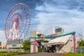 Odaiba Palette Town shopping mall, Japan. Odaiba offers various tourist attractions and city view over Tokyo Bay, Japan