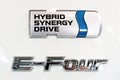 Toyota Prius HYBRID SYNERGY DRIVE E-Four emblem logo