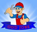 Odd Jobs Man Representing House Repair 3d Illustration Royalty Free Stock Photo