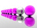 Odd Man Out Version Purple Royalty Free Stock Photo