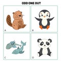 Odd one out child game vector illustration Royalty Free Stock Photo