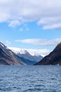 Odda, a Norwegian town and municipality in the Hordaland region, overlooking Sorfjorden Royalty Free Stock Photo