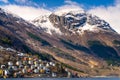 Odda, a Norwegian town and municipality in the Hordaland region, overlooking Sorfjorden Royalty Free Stock Photo