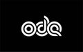 ODE Creative Unique Modern Letter Logo Design Royalty Free Stock Photo