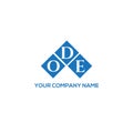 ODE letter logo design on BLACK background. ODE creative initials letter logo concept. ODE letter design Royalty Free Stock Photo