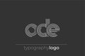 ODE modern geometric typography logo Royalty Free Stock Photo