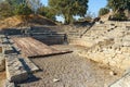 Odeion and Bouleuterion in ancient city Troy. Turkey