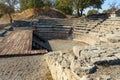 Odeion and Bouleuterion in ancient city Troy. Turkey