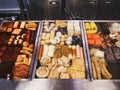 Oden Japanese hot pot dish Street food stall Royalty Free Stock Photo