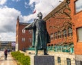 Odense, Denmark - April 29, 2017: Statue of King Cnut The Great Royalty Free Stock Photo