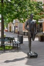 The tin soldier statue from the tale of writer H.C. Andersen at Odense on Denmark