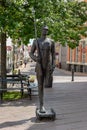 The tin soldier statue from the tale of writer H.C. Andersen at Odense on Denmark