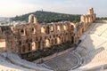 Odeon of Herodes Atticus, Acropolis, Athens, Greece. The Odeon of Herodes Atticus is a stone theatre structure located Royalty Free Stock Photo