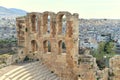 Odeon of Herodes Atticus with Athens in the background Royalty Free Stock Photo