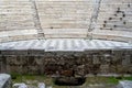 Odeon of Herodes Atticus interior  in Athens, Greece. Also known as Herodeion is a stone Roman theater located on Acropolis hill Royalty Free Stock Photo