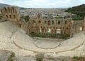 Odeon of Herodes Atticus Theater, Acropolis of Athens Royalty Free Stock Photo