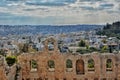 Odeon of Herodes Atticus theater and Athens panorama