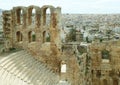 Odeon of Herodes Atticus Theatre, Located on the Southwest Slope of the Acropolis of Athens Royalty Free Stock Photo