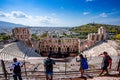 Odeon of Herodes Atticus with tourists looking at it