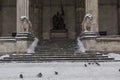 The Odeon square in Munich in winter time