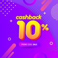 Odern Banner design template with 10% cashback offer