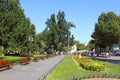 View of Derybasivska Street in the summer in Odesa, Ukraine