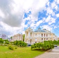 The Odessa National Academic Theater of Opera and Ballet is the oldest theater in Odessa. top part of Opera house. Royalty Free Stock Photo