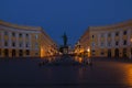 Odessa potemkin stairs with statue of duke richelieu Royalty Free Stock Photo