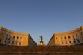 Odessa potemkin stairs with statue of duke richelieu Royalty Free Stock Photo