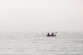 Odessa, South of Ukraine, Coast of a Black Sea, beach Langeron, June 28, 2018. Silhouettes of people resting at the water. Calm. M