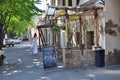 Odessa, South of Ukraine, Deribasovskaya street, July 10, 2018. Walking on the city streets in summer. Tourists and travelling