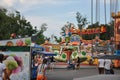 Odessa, South of Ukraine, Uspenskaya street, Lunapark, July 10, 2018. Walking on the city streets in summer. Attractions, Ferris w