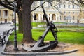 Odessa, Ukraine. Anchor lying on the ground in the port city as a tourist attraction.