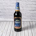 Odessa, Ukraine - December 11, 2019: Bottle of Ukrainian Christmas beer made in Lviv