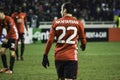 ODESSA, UKRAINE - December 08, 2016: Henrikh Mkhitaryan during t