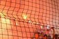 ODESSA, UKRAINE - July 21, 2018: Fans and ultras flare flares for the gate and throw them on the field during the finals of the