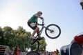 Odessa, Ukraine - July 28, 2007: Freestyle young male jumping on