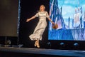 ODESSA, UKRAINE - July 14, 2019: Group of actors in action on stage of Odessa Opera and Ballet Theater during performance of