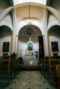 ODESSA, UKRAINE - JULY 5, 2014: The interior of the Armenian Apostolic Church in Odessa, Ukraine. The altar, iconostas Royalty Free Stock Photo