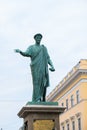 Odessa Ukraine July 2021 Monument to the Duke of Richelieu, built in 1828. Odessa is the southern part of Ukraine Royalty Free Stock Photo