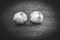 ODESSA, UKRAINE - July 21, 2018: Soccer balls New Balance on the field during the finals of the Ukrainian 2018 Supercup between Royalty Free Stock Photo