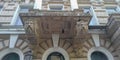 Architectural fragment of the facade of the old house, Odessa, Ukraine