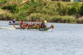 Odessa, Ukraine - June 2, 2019: Dragon Boat Racing during Dragon Boat Festival, DragBoat Racing is popular traditional Chinese Royalty Free Stock Photo